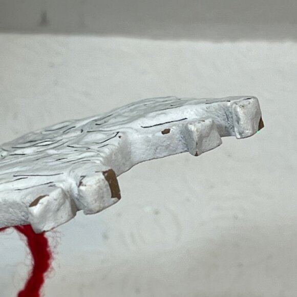 American Eskimo Dog Christmas Tree Ornament White Hand Painted 2.5"x3" - Picture 9 of 10